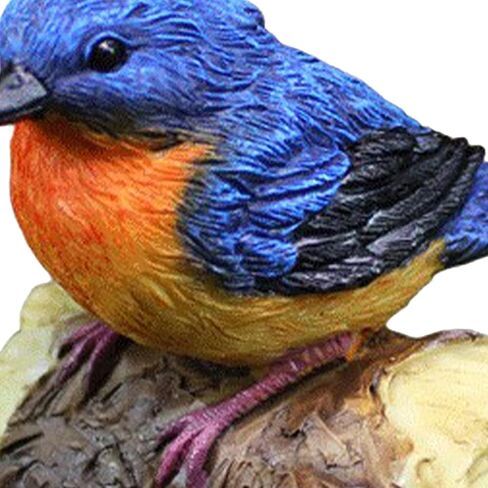 Bird Statue Resin Bird Figurines Animal Ornament for Home Office Wedding Party Table Decoration - Blue in Saudi Arabia