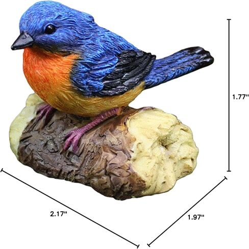 Bird Statue Resin Bird Figurines Animal Ornament for Home Office Wedding Party Table Decoration - Blue in Saudi Arabia