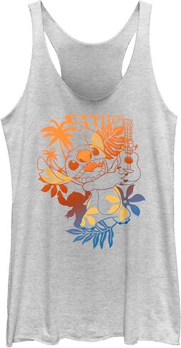 Women's Lilo & Stitch Tropical Ukulele Racerback Tank Top in Saudi Arabia