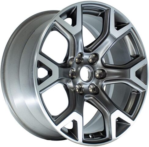 OEM JP31 20 Inch Rims and Tires Fit Wagoneer 6x139.7 20x9 Satin Gunmetal Machined - Hollander 2678 - Eagle LS2 275/55-20 (Set of 4) in Kuwait