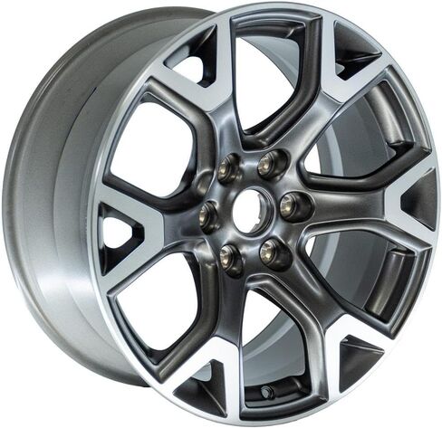 OEM JP31 20 Inch Rims and Tires Fit Wagoneer 6x139.7 20x9 Satin Gunmetal Machined - Hollander 2678 - Eagle LS2 275/55-20 (Set of 4) in Kuwait