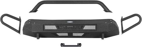 Hooke Road Tacoma Stubby Front Bumper with 3×9W LED Spotlights for 2016-2023 Toyota Tacoma 3rd Gen, Tube Offroad Bumper Bull Bar with D-ring Mounts & Low-profile Grille Guard in Saudi Arabia