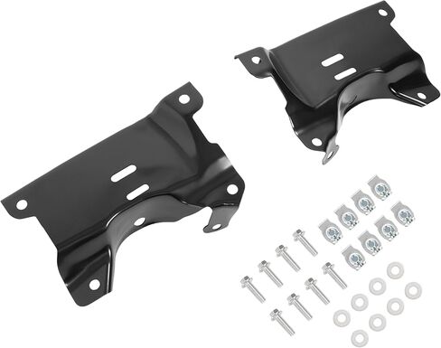 KUAFU Front Bumper Outer Brackets Compatible with 2007-2010 Chevy Chevrolet Silverado 2500 HD 3500 HD Replacement for 15838204 15838205 GM1066186 GM1067186 2Pcs Left & Right Steel Electrophoresis in Saudi Arabia