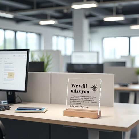 Coworker Leaving Gifts for Women Men, Farewell Going Away Goodbye Gifts for Boss, We Will Miss You Compass Plaque, Retirement Gift for Woman (MissYou, 4'' x 4'') in Kuwait