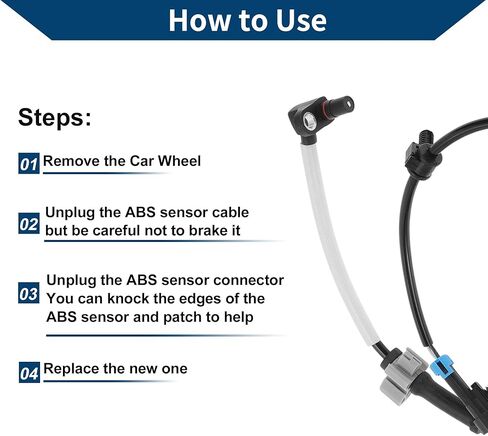 No.15112402 ABS Wheel Speed Sensor for Chevrolet Silverado 3500 2003-2005 Front Left Right ABS Sensor Anti-lock Braking System Sensor 1 Pcs in Saudi Arabia