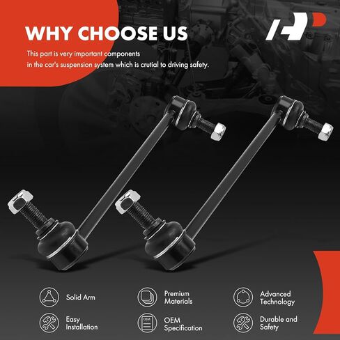 A-Premium 2 × وصلات شريط تثبيت أمامية Sway Bar، متوافقة مع Kia Stinger 2018-2023 وGenesis G70 2019-2024 in Saudi Arabia