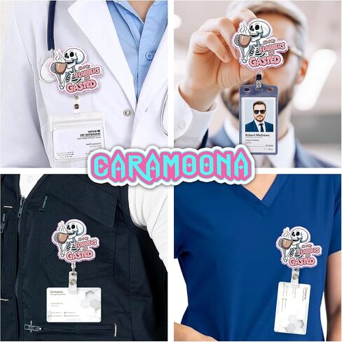 All of My Flabbers are Gasted Badge Reel 1.6 Inches Funny Skeleton, Coffee Lover, Meme Joke Humor, ID Card Holders, Retractable Alligator/Belt Clip, Acrylic Material, Badge Holders Accessories DIY in Saudi Arabia