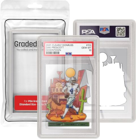 Graded Card Guard Case for Standard PSA Slab Case | Transparent Deep Colors | High Gloss Finish | Stackable | Made to Fit PSA | Solid TPU and PC Design (Ruby) in Saudi Arabia