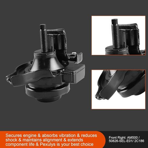 4Pcs Engine Motor Mount & Transmission Mount Set, Compatible with Honda Fit 1.5L L4 2007-2008, Replace OE: A4541, AM500, A4552, A4538 in Kuwait