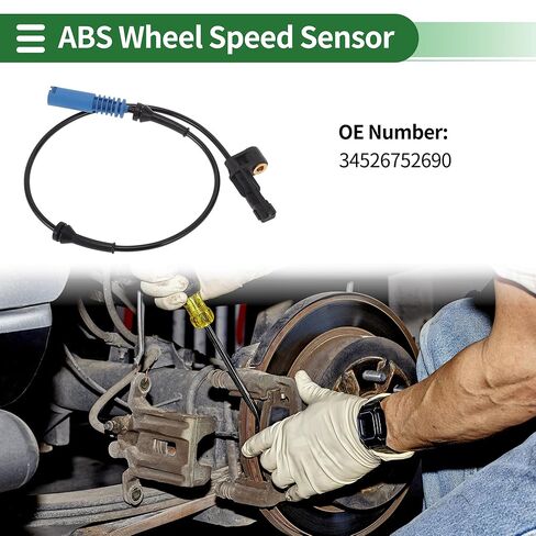 ABS عجلة السرعة الاستشعار ABS الاستشعار نظام الفرامل المضادة للقفل الاستشعار رقم 34526752690 لسيارات BMW Z3 2001-2002 1 قطعة الجبهة اليمنى in Saudi Arabia