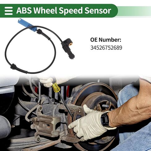 ABS Wheel Speed Sensor ABS Sensor Anti-Lock Braking System Sensor No.34526752689 for BMW Z3 2001-2002 1 Pc Front Left in Saudi Arabia