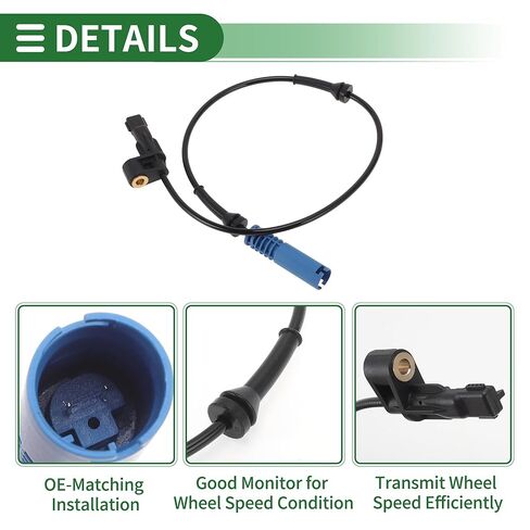 ABS Wheel Speed Sensor ABS Sensor Anti-Lock Braking System Sensor No.34526752689 for BMW Z3 2001-2002 1 Pc Front Left in Saudi Arabia