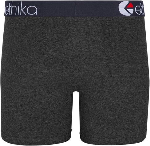 Ethika Men’s Mid Boxer Brief, 4-Way Stretch Performance Underwear - Dark Heather (DGY, S) in Saudi Arabia