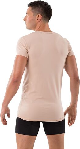 ALBERT KREUZ Men's v-Neck Business Undershirt with Short Sleeves Stretch Cotton White in Saudi Arabia