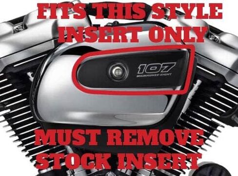 Blue Line American Flag Air Cleaner Cover Insert by Kustom Cycle Parts. Replaces Stock Harley Davidson M8 / 107 Insert. Proudly Made in The USA in Saudi Arabia