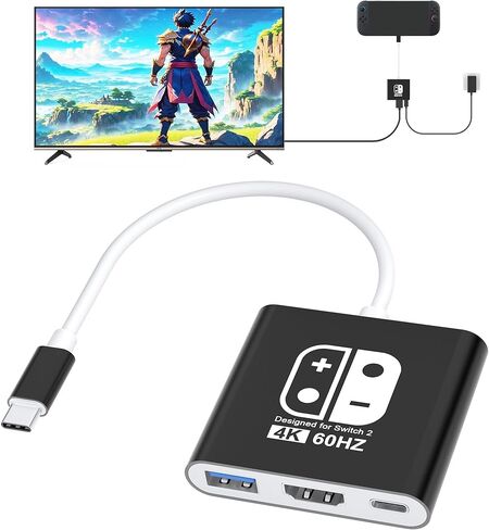 منصة سويتش لجهاز نينتندو سويتش، محطة إرساء للتلفزيون، ملحقات قاعدة نينتندو سويتش، محول قاعدة توصيل تلفزيون محمول، محول USB C إلى HDMI متوافق مع نينتندو سويتش/OLED/Steam Deck/MacBook Pro in Kuwait