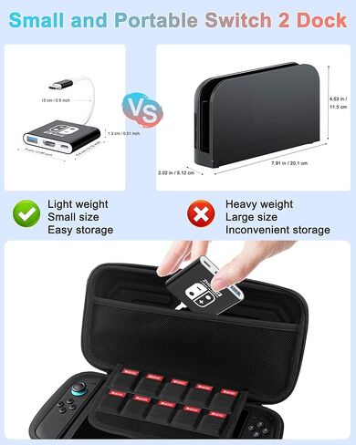 منصة سويتش لجهاز نينتندو سويتش، محطة إرساء للتلفزيون، ملحقات قاعدة نينتندو سويتش، محول قاعدة توصيل تلفزيون محمول، محول USB C إلى HDMI متوافق مع نينتندو سويتش/OLED/Steam Deck/MacBook Pro in Kuwait