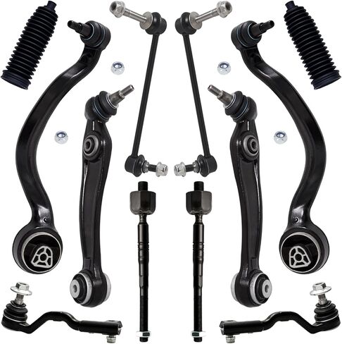 AUQDD 12Pc Front Suspension Kit (W/o Adaptive Drive) Fit For 2014-2018 BM-W X5, 15-19 X6, Lower Control Arm w/Ball Joint, Sway Bar Link, Outer Inner Tie Rod End (# K622956 K623279 K750217 EV801479) in Saudi Arabia
