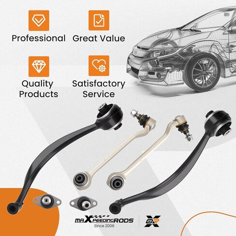maXpeedingrods 6Pc Front Upper Lower Control Arm w/Ball Joint Assembly for BMW X3 2011-2017 X4 2015-2018, CMS101250 CMS101251 CMS101252 CMS101253 Direct Replacement Front Suspension Kit in Saudi Arabia