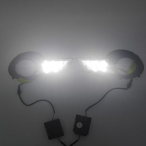 LED أضواء الضباب الجمعية DRL صالح ل 2008 2009 2010 تويوتا هايلاندر النهار تشغيل ضوء مصابيح القيادة المصد الأمامي مصابيح ضباب in Kuwait