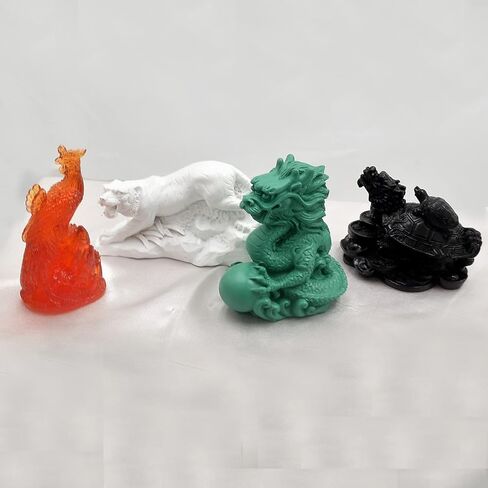 Feng Shui Resin Four Celestial Animals Dragon Phoenix Turtle Tiger Statue in Saudi Arabia