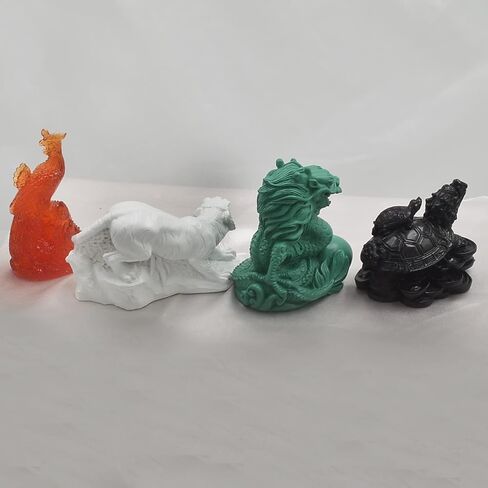 Feng Shui Resin Four Celestial Animals Dragon Phoenix Turtle Tiger Statue in Saudi Arabia