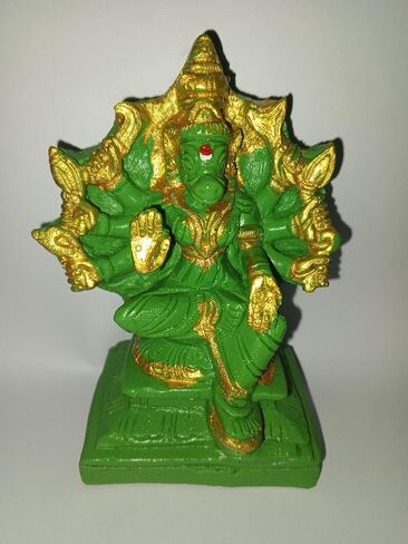 Goddess VARAHI/VARAHI Amman/Lord VARAHI Devi Idols - POLYRESIN Idols Green Colour 11 CM Height in Saudi Arabia