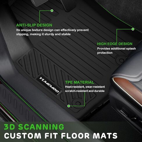 Floor Mats for Toyota 4Runner 2013-2024 (Only for 5 Seats) Upgrade Trunk Mat with Backrest Mat All Weather TPE Floor Liners Fit for Toyota 5th Gen 4 Runner Anti-Slip Full Set Car Accessories in Kuwait