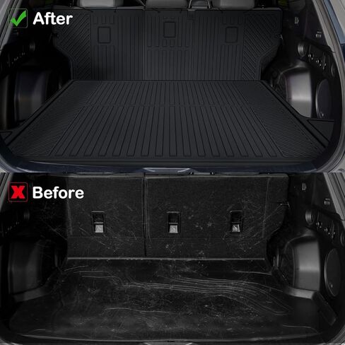 Floor Mats for Toyota 4Runner 2013-2024 (Only for 5 Seats) Upgrade Trunk Mat with Backrest Mat All Weather TPE Floor Liners Fit for Toyota 5th Gen 4 Runner Anti-Slip Full Set Car Accessories in Kuwait