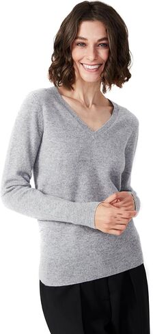 100% Pure Cashmere V-Neck Women's Sweater in Kuwait