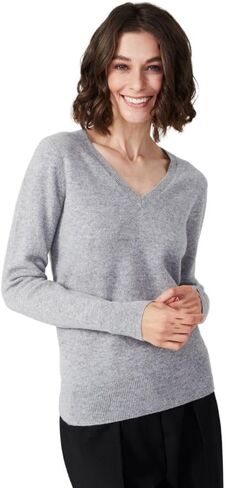 100% Pure Cashmere V-Neck Women's Sweater in Kuwait
