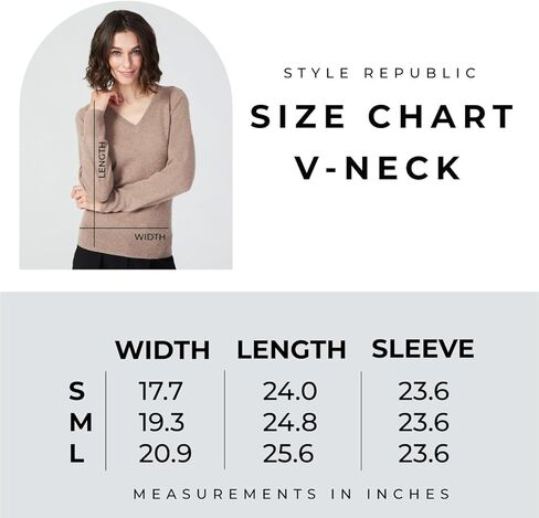 100% Pure Cashmere V-Neck Women's Sweater in Kuwait