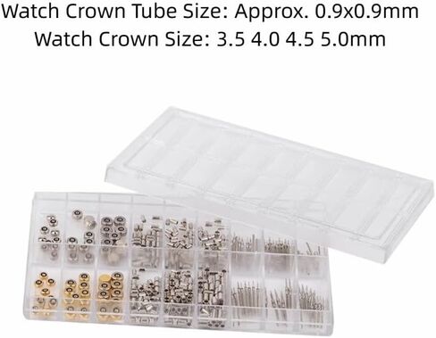 10 Pcs Metal Watch Crown Tube Stem Set Compatible with ETA 2824 2836 Movements for Professional Watchmakers Watch Repair Kit in Kuwait