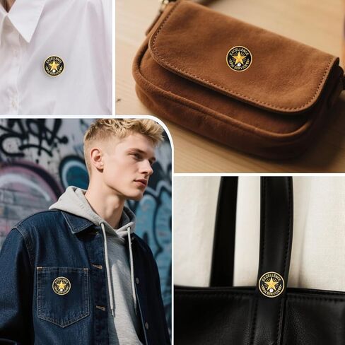 24PCS Excellence in Service Gold Star Lapel Pins with Rhinestone, Employee Recognition Award Badges for Staff Appreciation, Workplace Service Honor Pins Bulk 24 pcs S600 Brooch in Kuwait