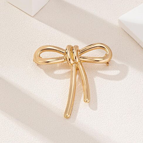 Minimalist Bow Brooch Pin for Women Men Gold-Tone Danity Ribbon Bowknot Lapel Pins for Hat Bag Suit Tie Badges Dresses Suit Shirt Clothes Accessories Wedding Party Fashion Jewelry in Saudi Arabia