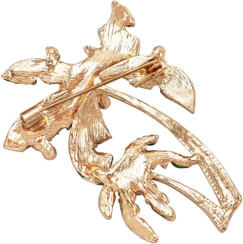 Rosemarie & Jubalee Women's Fun Pave Crystal Double Palm Tree Statement Brooch Lapel Pin, 2.25" in Saudi Arabia