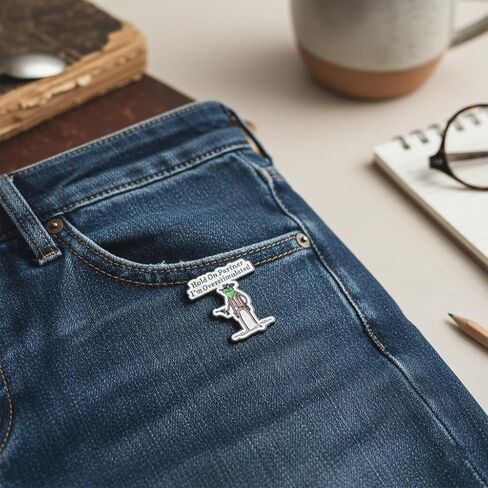 Funny Cowboy Frog Pin - Cute Cartoon Animal Enamel Pins Brooch with Hold On Partner I'm Overstimulated for Backpacks, Jackets,Hats. Western Humor Brooches Gifts for Friends and Frog Lovers. in Kuwait