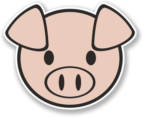 Happy Pink Pig Round Metal 0.75" Lapel Pin Hat Shirt Pin Tie Tack Pinback in Kuwait