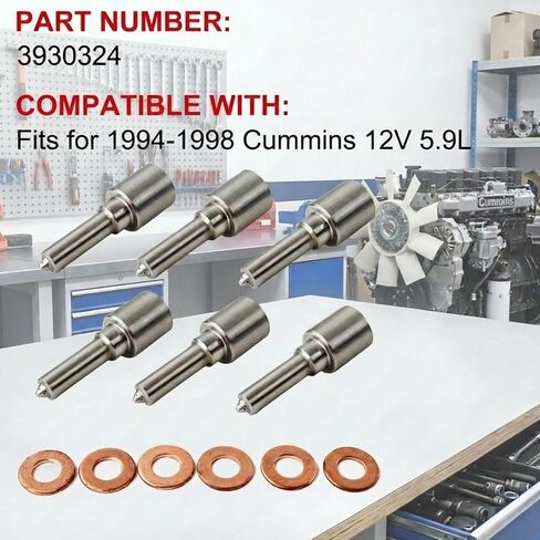 3930324 Fuel Injector Nozzles for Cummins 0433175081 DSLA145P477 1994-1998 Dodge 2500 3500 12V 5.9L Engine Part Replacement in Kuwait