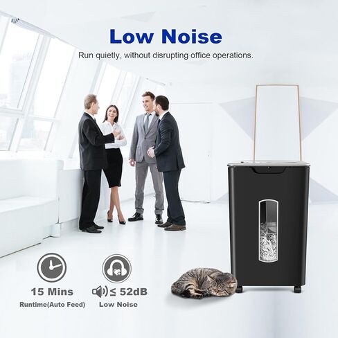 آلة تقطيع الورق ذات التغذية التلقائية، 60 ورقة متقاطعة، آلة تمزيق الأقراص المضغوطة/بطاقات الائتمان مع أوضاع مضادة للتكدس ومزدوجة، حاوية سعة 5.8 جالون، أمان عالي P-4، الترقية السادسة والعشرون in Kuwait