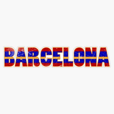 Fc Barcelona Gifts Design Vinyl Waterproof Sticker Decal Car Laptop Wall Window Bumper Sticker 5" in Kuwait