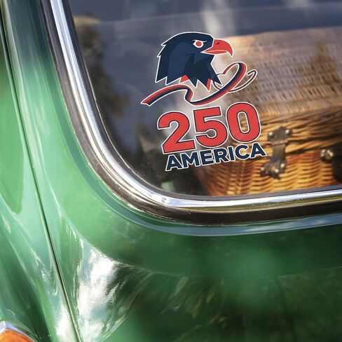 250th Anniversary Car Decal, Patriotic Eagle Car Sticker, 1776-2026 USA Window Decal, American Eagle Cars Sticker, Vinyl Cars Decals for Patriots, USA 250th Independence Day Decoration /11 in Kuwait