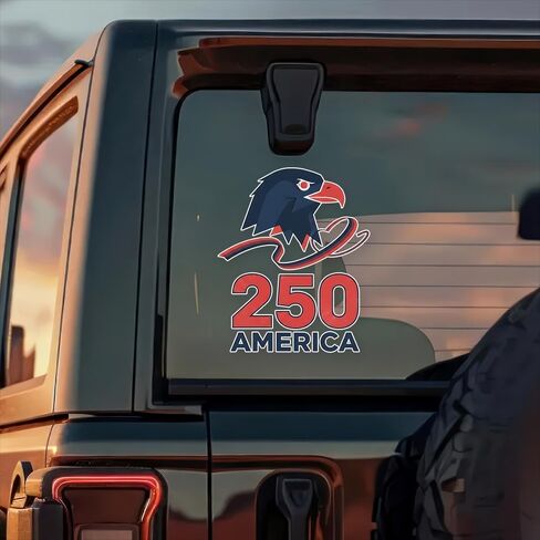 250th Anniversary Car Decal, Patriotic Eagle Car Sticker, 1776-2026 USA Window Decal, American Eagle Cars Sticker, Vinyl Cars Decals for Patriots, USA 250th Independence Day Decoration /11 in Kuwait