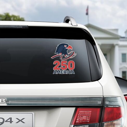 250th Anniversary Car Decal, Patriotic Eagle Car Sticker, 1776-2026 USA Window Decal, American Eagle Cars Sticker, Vinyl Cars Decals for Patriots, USA 250th Independence Day Decoration /11 in Kuwait