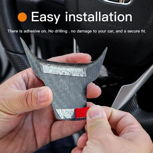 JSWAN Carbon Fiber Steering Wheel Panel Trims for 10th Gen Civic Hatchback Sedan SI Type R FK8 (2017 to 2022) Steering Wheel Cover in Kuwait