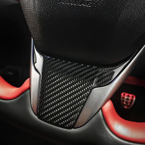 JSWAN Carbon Fiber Steering Wheel Panel Trims for 10th Gen Civic Hatchback Sedan SI Type R FK8 (2017 to 2022) Steering Wheel Cover in Kuwait