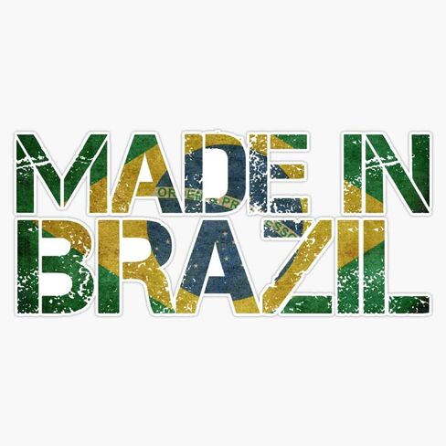 Brazil Brazilian Flag Vinyl Waterproof Sticker Decal Car Laptop Wall Window Bumper Sticker 5" in Kuwait