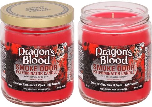 Smoke Odor Exterminator 13 oz Jar Candles Dragon's Blood, (3) Set of Three Candles. in Kuwait