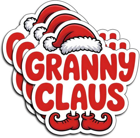 (3 قطع) ملصقات عيد الميلاد الجدة كلوز ملصقات عيد الميلاد المضحكة ملصقات عيد الميلاد الممتعة لتزيين هدايا عيد الميلاد مقاومة للماء اقتباسات للعطلات شارات الفينيل لزجاجة مياه كيندل وقبعة صلبة للهاتف المحمول 3 بوصات in Kuwait