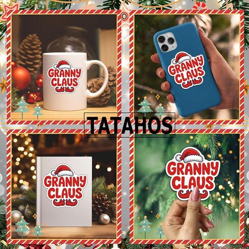 (3 قطع) ملصقات عيد الميلاد الجدة كلوز ملصقات عيد الميلاد المضحكة ملصقات عيد الميلاد الممتعة لتزيين هدايا عيد الميلاد مقاومة للماء اقتباسات للعطلات شارات الفينيل لزجاجة مياه كيندل وقبعة صلبة للهاتف المحمول 3 بوصات in Kuwait